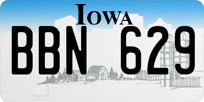 IA license plate BBN629