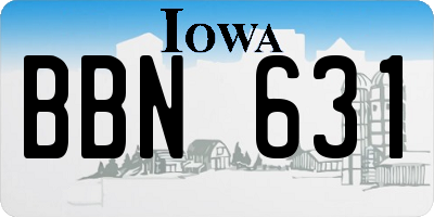 IA license plate BBN631