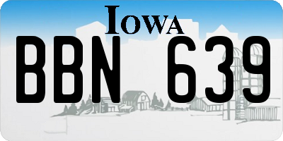 IA license plate BBN639