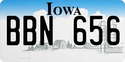 IA license plate BBN656
