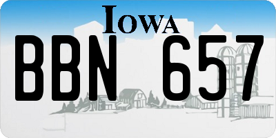 IA license plate BBN657