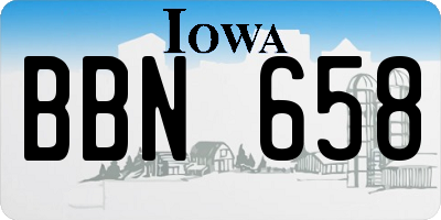 IA license plate BBN658