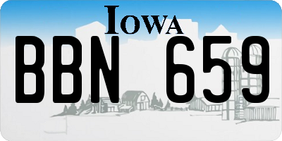 IA license plate BBN659
