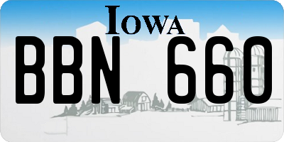 IA license plate BBN660