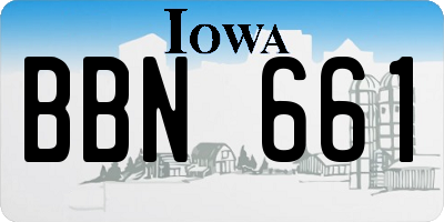 IA license plate BBN661