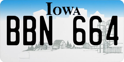 IA license plate BBN664