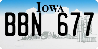 IA license plate BBN677