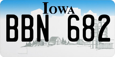 IA license plate BBN682
