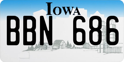 IA license plate BBN686