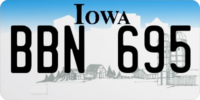 IA license plate BBN695