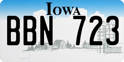IA license plate BBN723
