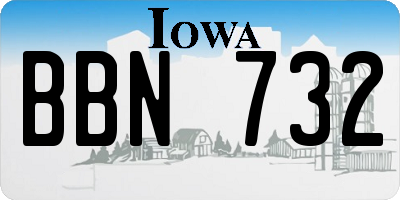 IA license plate BBN732