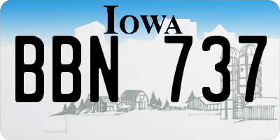 IA license plate BBN737