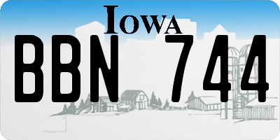 IA license plate BBN744