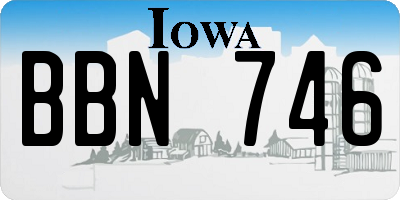 IA license plate BBN746