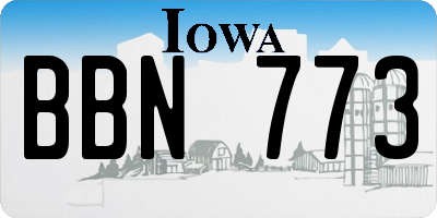 IA license plate BBN773