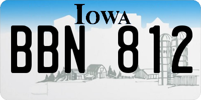 IA license plate BBN812