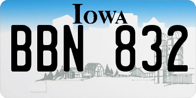IA license plate BBN832