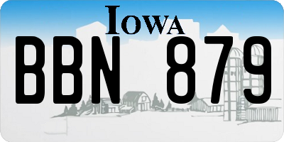 IA license plate BBN879