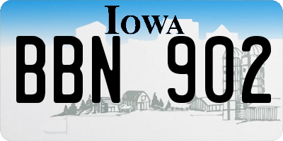 IA license plate BBN902