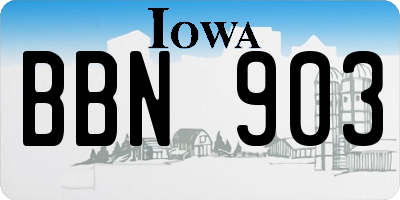 IA license plate BBN903