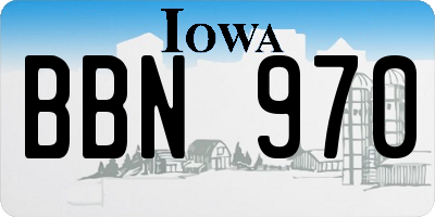 IA license plate BBN970