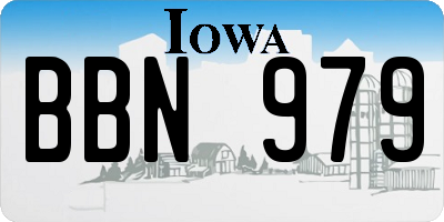 IA license plate BBN979