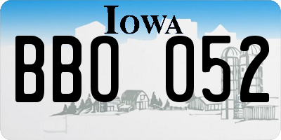 IA license plate BBO052