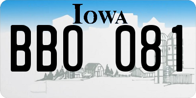IA license plate BBO081