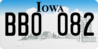 IA license plate BBO082