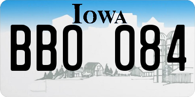 IA license plate BBO084