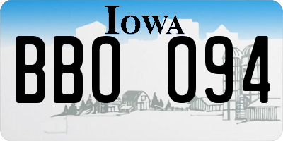 IA license plate BBO094