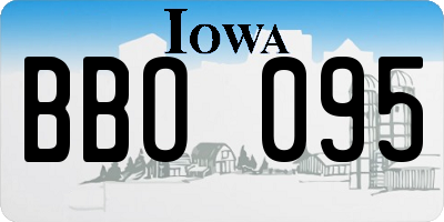 IA license plate BBO095