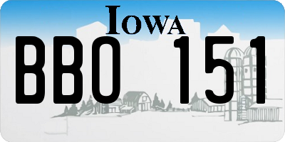 IA license plate BBO151