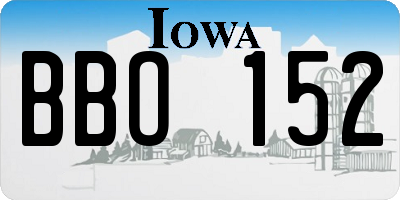 IA license plate BBO152