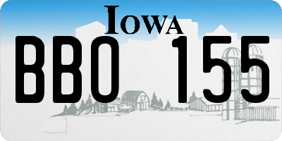 IA license plate BBO155