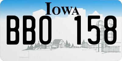 IA license plate BBO158