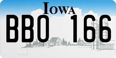 IA license plate BBO166