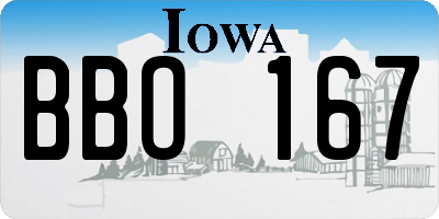 IA license plate BBO167