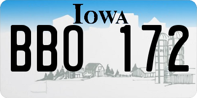 IA license plate BBO172