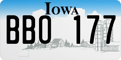IA license plate BBO177