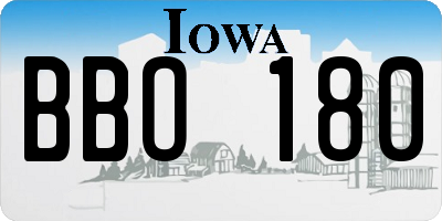 IA license plate BBO180