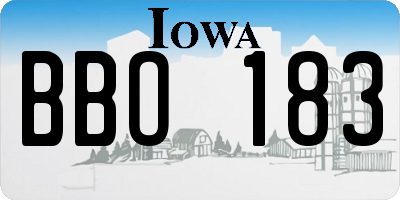 IA license plate BBO183