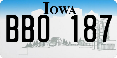 IA license plate BBO187