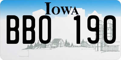 IA license plate BBO190