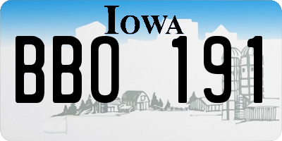 IA license plate BBO191