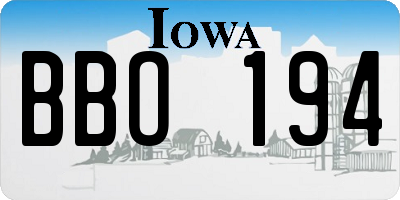 IA license plate BBO194