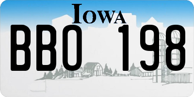 IA license plate BBO198