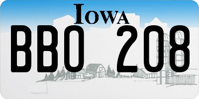 IA license plate BBO208
