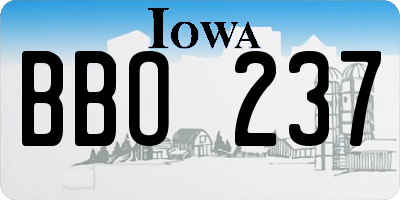 IA license plate BBO237
